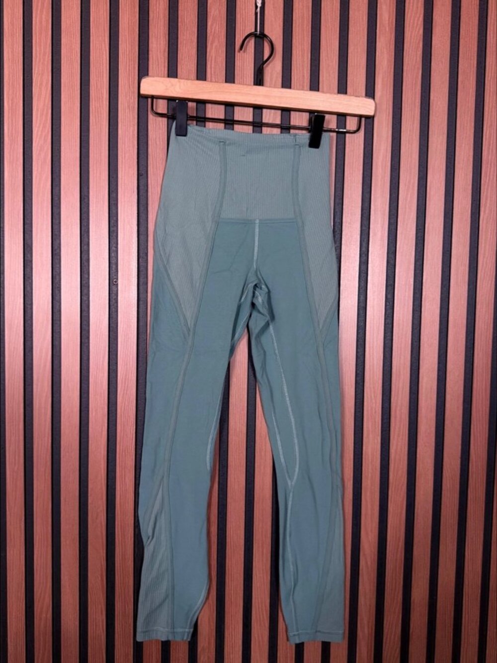 Lululemon Leggings 0 Womens Sage Green Align Panel Trim Athletic Running